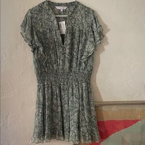 Intermix Silk Sage Dress